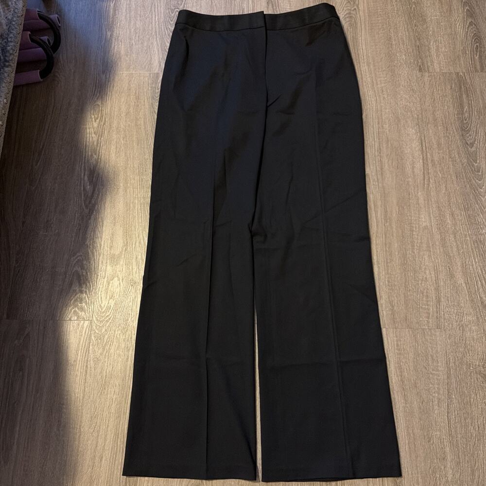 Lafayette‎ 148 Menswear Wool Blend Trouser Pant Size 10 Quiet Luxury Black